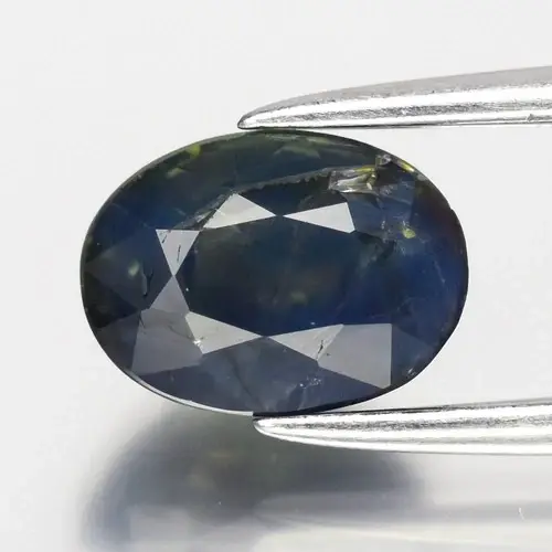 1.48ct 7x5mm Oval Natural Greenish Blue Sapphire - Unheated, Tanzania Gemstone