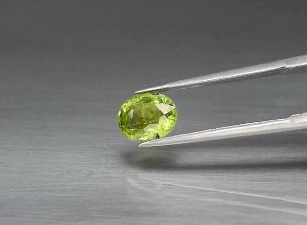 1.46ct 7.5x6.2mm Oval Natural Unheated Green Tourmaline, Congo