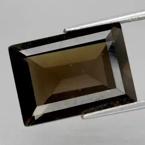 6.72ct 14x10mm VS Baguette Natural Smoky Quartz Gemstone, Brazil