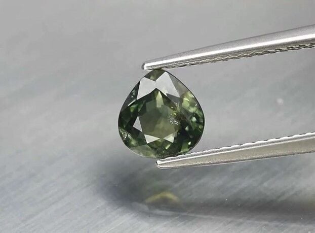 1.17ct 6.2x6mm Pear Natural Unheated Green Tourmaline, Mozambique