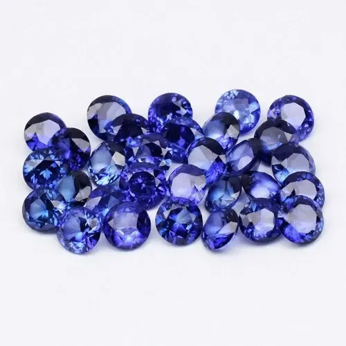 2.24ct  30pcs Lot 2.3-2.5mm Round Brilliant Blue Sapphire - Ceylon Gems