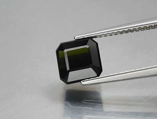2.37ct 6.8x6.7mm VS Octagon Natural Unheated Deep Green Tourmaline, Nigeria