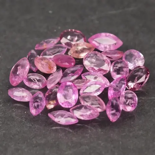 4.75ct 31p Lot  Oval & Marquise Natural Pink Sapphire - Heated, Madagascar Gems
