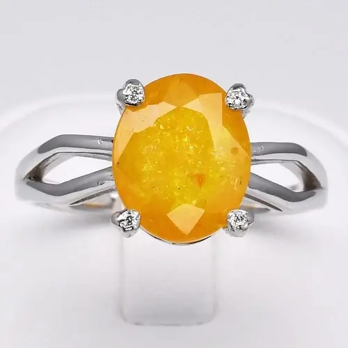 5.18ct  Sapphire Fashion Gemstone Ring in 925 Sterling Silver