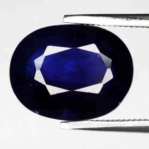 5.84ct Oval Blue Sapphire - Heated Glass Filled, Africa Gemstone