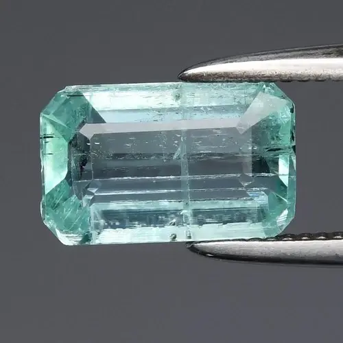 1.13ct 7.7x4.7mm Octagon Natural Bluish Green Emerald - Nigeria Gemstone