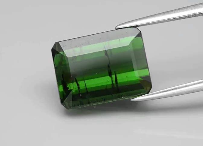 5.70ct 11.7x9mm Octagon Natural Unheated Green Tourmaline, Mozambique