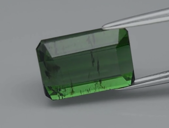 5.70ct 11.7x9mm Octagon Natural Unheated Green Tourmaline, Mozambique