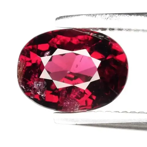 1.21ct 6.8x5mm Oval Natural Purplish Pink Rhodolite Garnet - Africa Gemstone