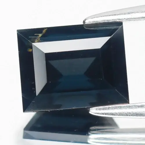 1.30ct 6.5x5mm VS Baguette Natural Blue Spinel - Tanzania Gemstone