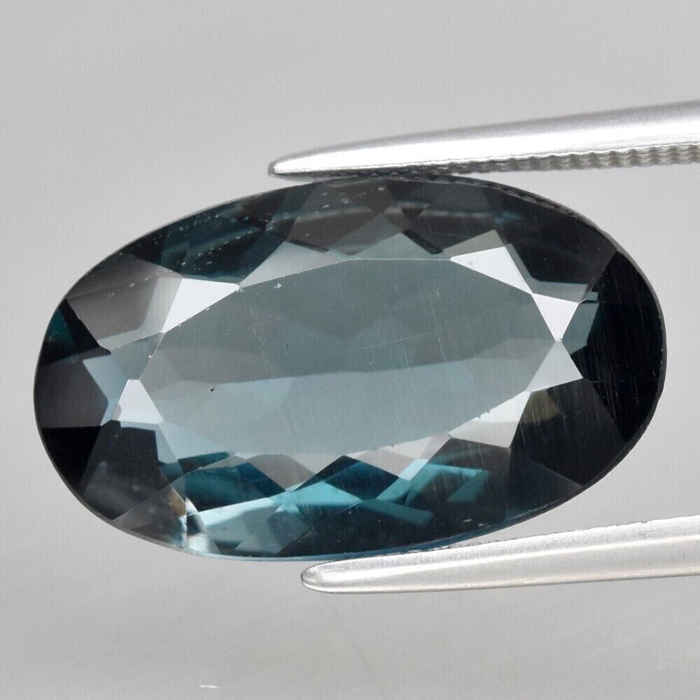 6.10ct 16x9.5mm Oval Natural London Blue Topaz Gemstone, Africa