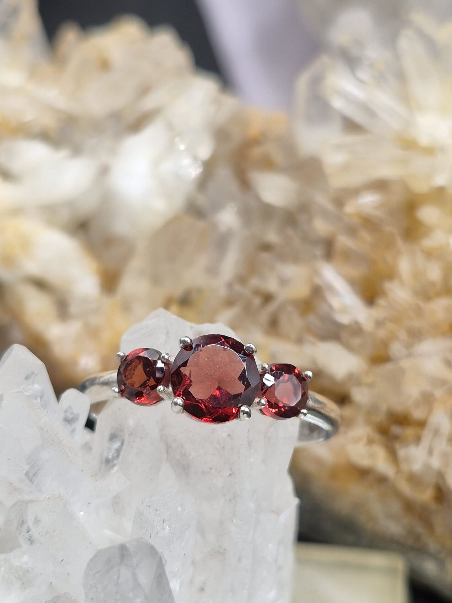 0.88ct Natural Garnet 1.63gr 925 Ayar Gümüş Yüzük No:10