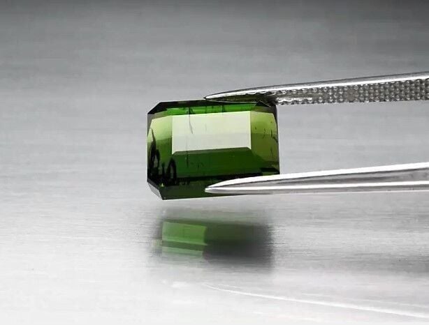6.64ct 10.7x8.7mm Octagon Natural Unheated Green Tourmaline, Congo