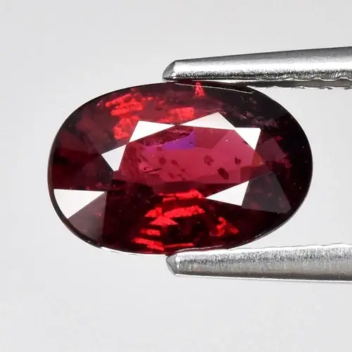 1.47ct 8.5x5.7mm Oval Natural Purplish Red Spinel - Burma Gemstone