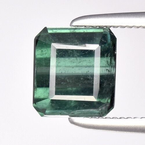 1.48ct 6.3x5.8mm Octagon Natural Bluish Green Tourmaline - Unheated, Africa