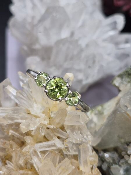 1.00ct Natural Zebercet 1.41gr 925 Ayar Gümüş Yüzük No:10