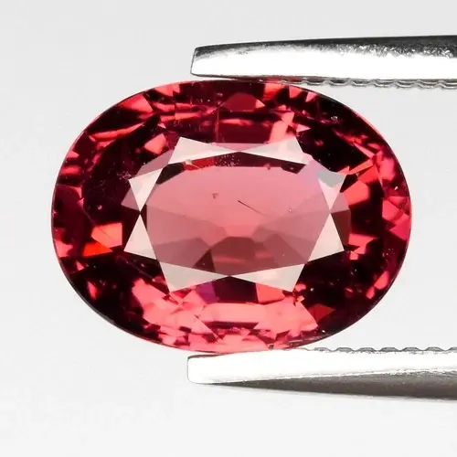 1.62ct 8x6mm Oval Natural Orangish Pink Pyrope Garnet - Africa Gemstone