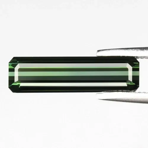 1.68ct IF Octagon Natural Green Tourmaline - Unheated, Mozambique Gemstone
