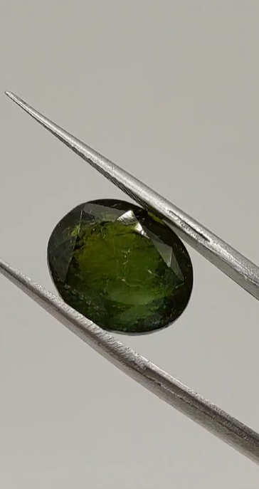 10.80ct 13.4x11.1mm Pear Natural Green Tourmaline