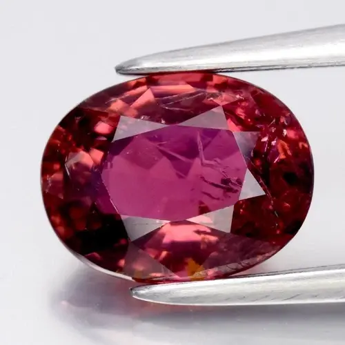 1.84ct 9x6.8mm Oval Natural Purplish Pink Tourmaline - Unheated, Africa Gem