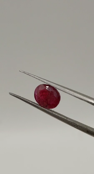2.10ct 7.8x6.4mm Oval Natural Unheated Ruby