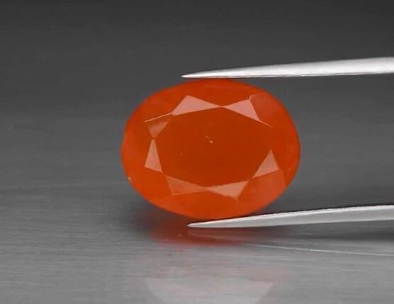 4.27ct 14x11mm Oval Natural Orange Fire Opal, Mexico