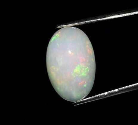 5.18ct 15.2x10mm Oval Cabochon Natural Play-of-Color Crystal Opal, Ethiopia