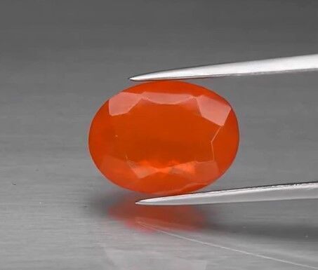 2.50ct 11.6x8.8mm Oval Natural Orange Fire Opal, Mexico