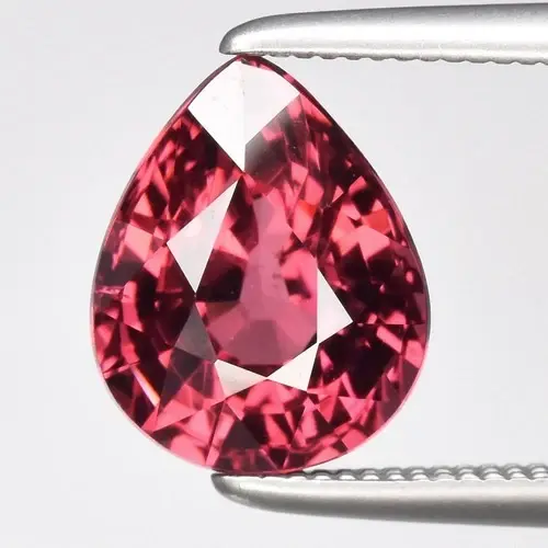 2.46ct VVS Pear Natural Purplish Pink Rhodolite Garnet - Tanzania Gemstone