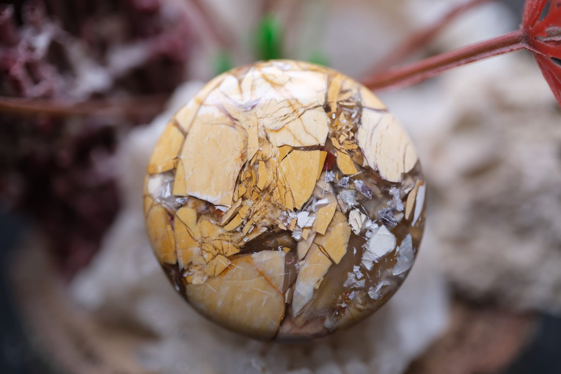 31.20ct 27mm Round Natural Mookaite Jasper