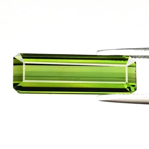 2.58ct 15x5mm IF Octagon Natural Green Tourmaline - Unheated, Africa Gemstone