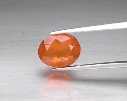 1.99ct 10x7.8mm Oval Natural Orange Fire Opal, Mexico