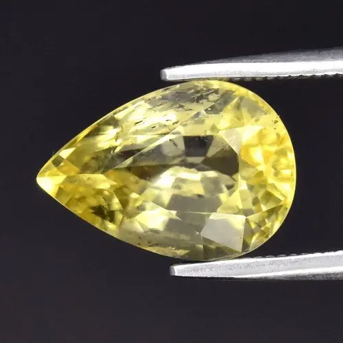 2.70ct 11x7.7mm Pear Natural Yellow Scapolite - Stunning, Tanzania Gemstone