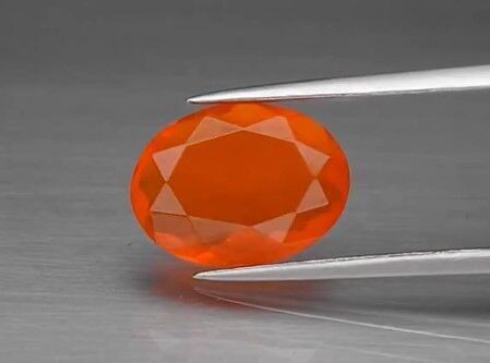 1.72ct 11x8.2mm VS Oval Natural Orange Fire Opal, Mexico