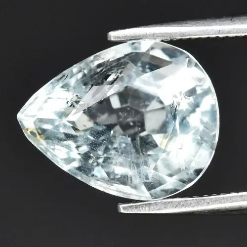 2.88ct 10.8x8.5mm Pear Natural Blue Aquamarine - Unheated, Brazil Gemstone