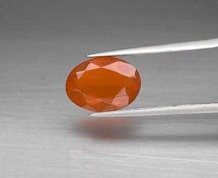 1.55ct 10.8x8mm Oval Natural Orange Fire Opal, Mexico