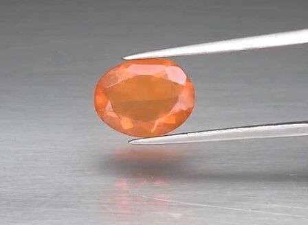 1.53ct 10x7.7mm Oval Natural Orange Fire Opal, Mexico
