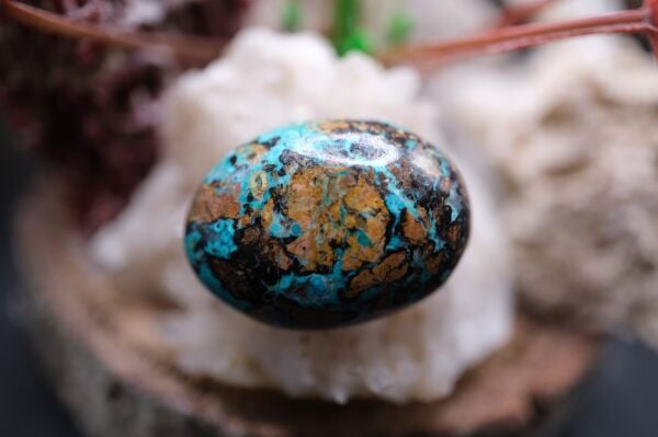 24.20ct 24x17.7mm Oval Natural Malachite&Chrysacolla