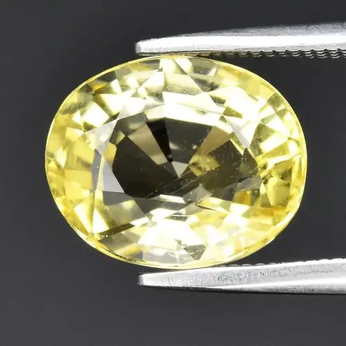 3.10ct 10.2x8.3mm Oval Natural Yellow Scapolite - Tanzania Gemstone