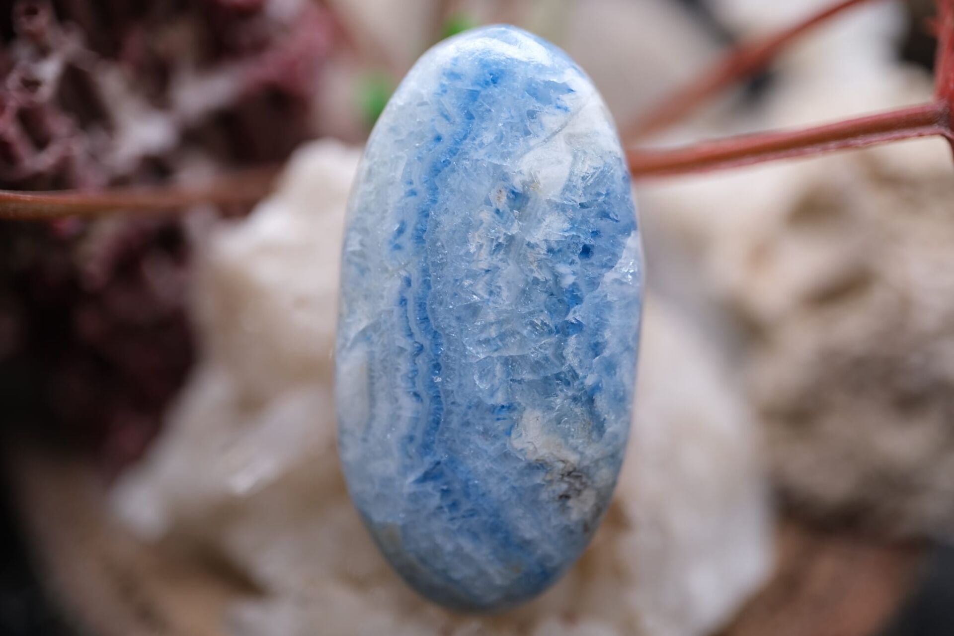 23.95ct 32.1x16.6mm Oval Natural Blue  Rhodokrosite