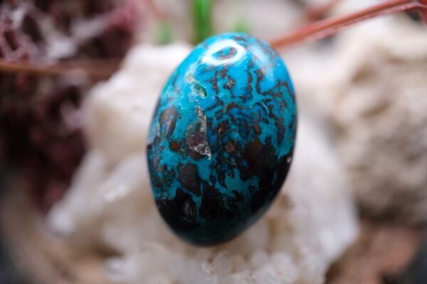 22.90ct 25.5x17.4mm Oval Natural Malachite&Chrysacolla