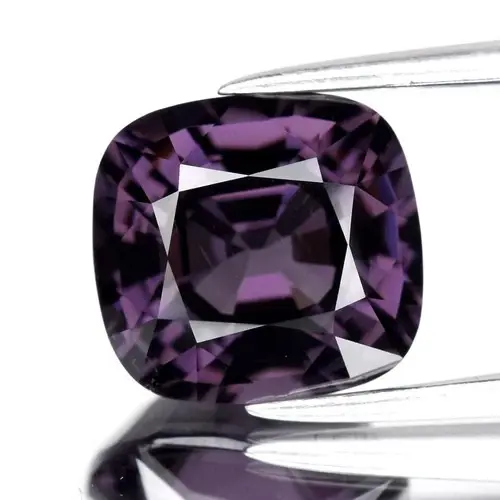3.54ct 9x8.5mm VVS Cushion Natural Purple Spinel - Burma Gemstone