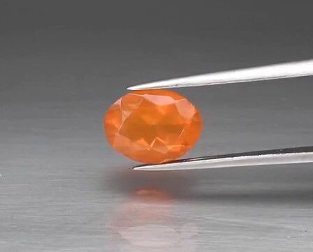 1.43ct 9.4x7.2mm Oval Natural Orange Fire Opal, Mexico