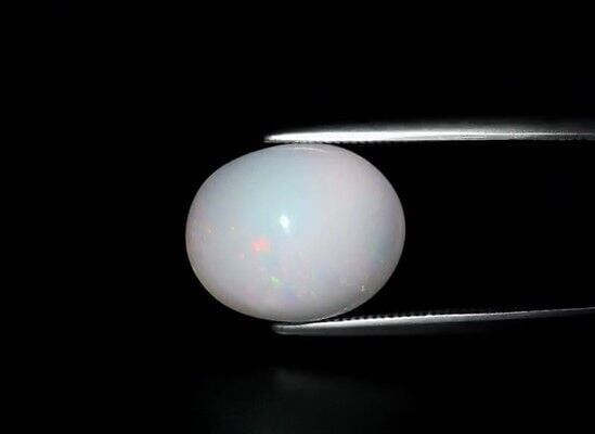4.13ct 13x10.5mm Oval Cabochon Natural Play-of-Color Crystal Opal, Ethiopia