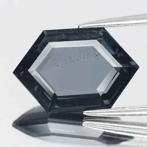 4.36ct 13.5x9mm VS Hexagon Natural Purplish Blue Spinel - Burma, Gemstone