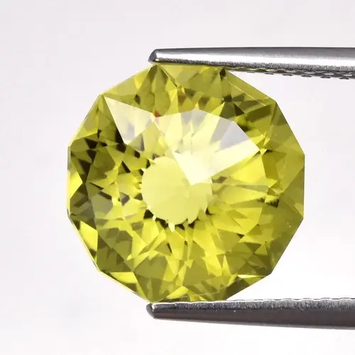 4.73ct 10.7x10.7mm VVS Custom-Cut Natural Lemon Quartz - Brazil Gemstone