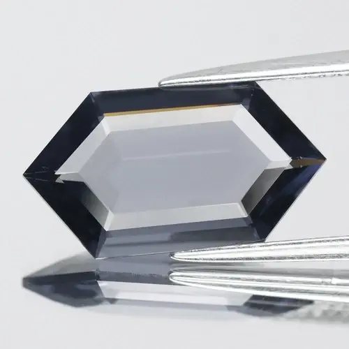 5.21ct 17x9.3mm IF Hexagon Natural Bluish Violet Spinel - Flawless, Burma Gem