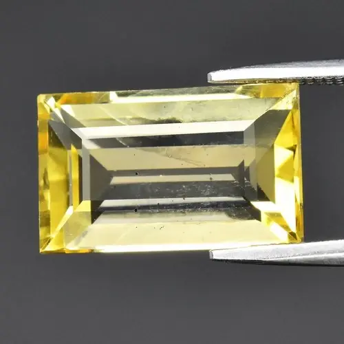 5.33ct 13.5x8.3mm VS Baguette Natural Yellow Scapolite - Tanzania Gemstone