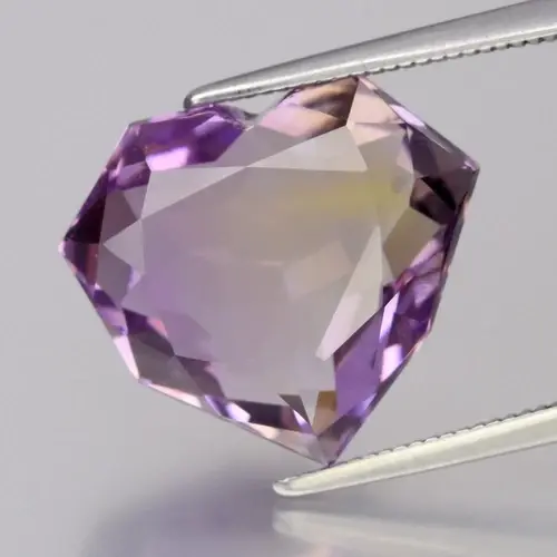 10.26ct VVS Heart Natural Yellow & Purple Ametrine - Untreated, Bolivia Gem