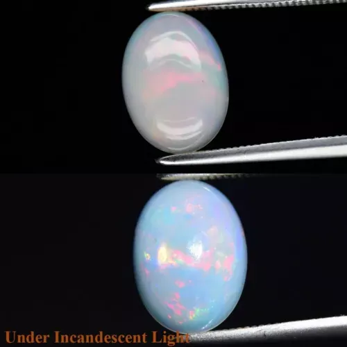 1.59ct Oval Cabochon Natural Play-of-Color Crystal Welo Opal Gemstone Ethiopia